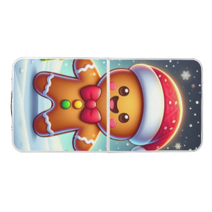 Cute Whimsical Christmas/winter gingerbread man Beer Pong Table