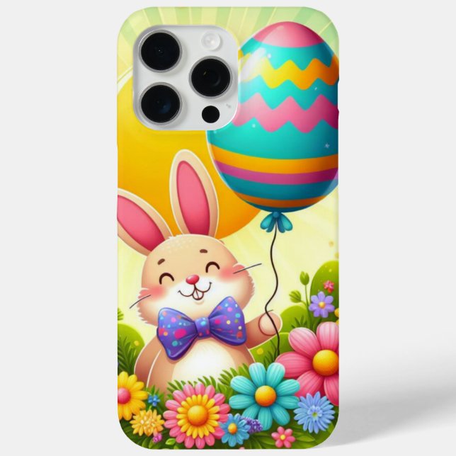 Cute, whimsical & colorful Easter bunny Case-Mate iPhone Case (Back)