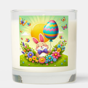 Cute, whimsical & colorful Easter bunny Scented Candle