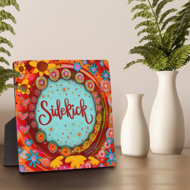 Cute Whimsical Colorful Fun Sidekick Inspirivity Plaque (Creator Uploaded)