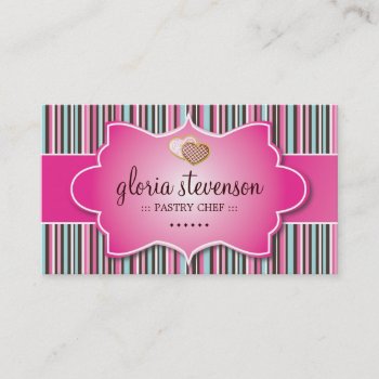 Cute Whimsical Cookies Business Card by colourfuldesigns at Zazzle