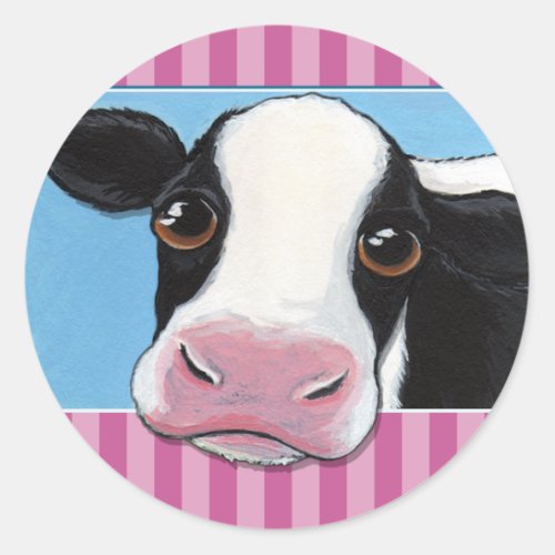 Cute Whimsical Cow Stickers  Envelope Seals