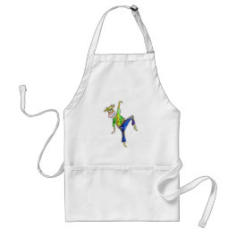 Cute Whimsical Dancing Cow Adult Apron