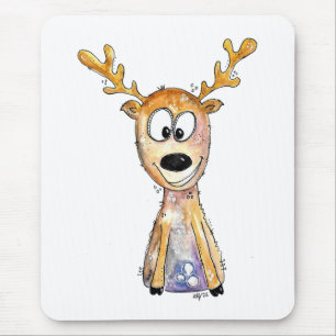 Cute Whimsical Deer Mouse Pad
