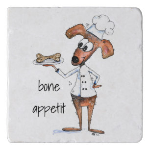 Cute Whimsical Dog Chef Trivet
