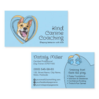 Cute Whimsical Dog Trainer Business Card