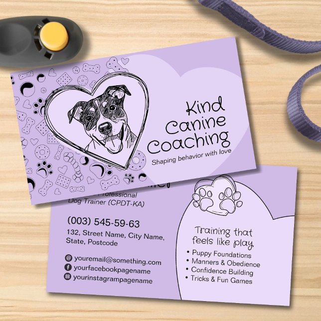 Cute Whimsical Dog Trainer Business Card (Creator Uploaded)