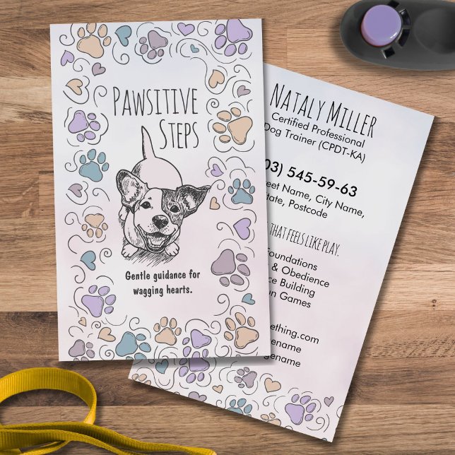 Cute Whimsical Dog Trainer Business Card (Creator Uploaded)