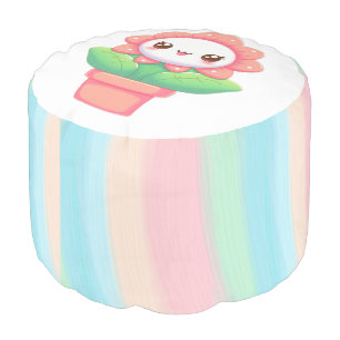 Cute, whimsical flower in pot pouf