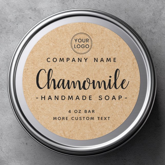 Cute whimsical font Kraft paper look product label (Kraft paper look product label with cute, whimsical font)