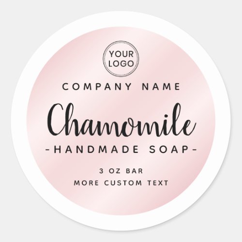 Cute whimsical font pink satin white product label