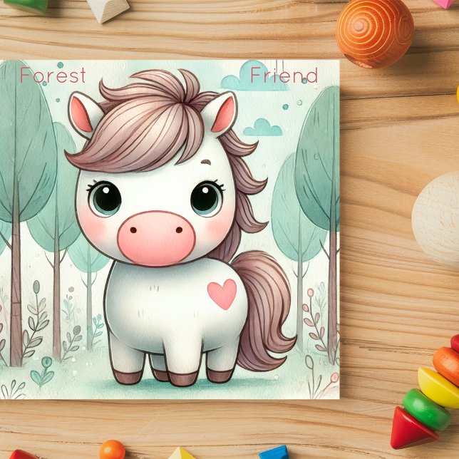 Cute Whimsical Forest Friend Pony  Poster (Creator Uploaded)
