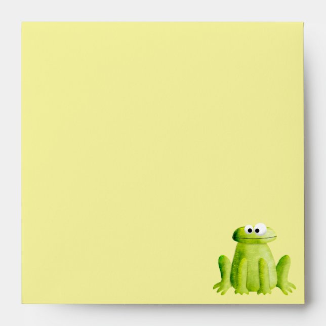 Cute Whimsical frog Square envelope (Front)