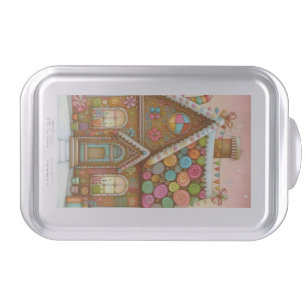 Cute, whimsical gingerbread house cake pan