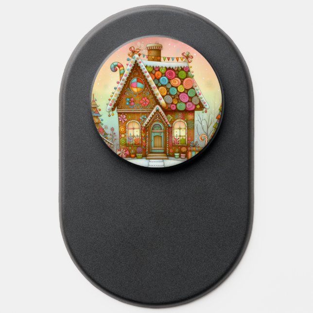 Cute, whimsical gingerbread house PopSocket (Popsocket)