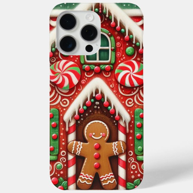 Cute, whimsical gingerbread man & house Case-Mate iPhone case (Back)