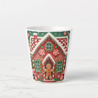 Cute, whimsical gingerbread man & house