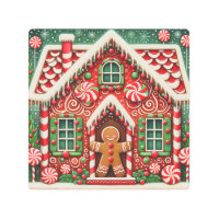 Cute, whimsical gingerbread man & house