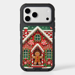 Cute, whimsical gingerbread man & house iPhone 17 pro max case