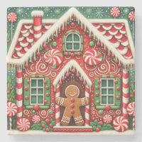Cute, whimsical gingerbread man & house