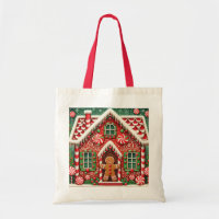 Cute, whimsical gingerbread man & house