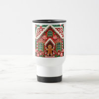 Cute, whimsical gingerbread man & house