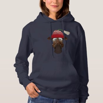 Cute Whimsical Giraffe In Winter Hat Hoodie by Just_Giraffes at Zazzle