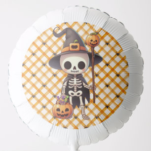 Cute, Whimsical Halloween skeleton Balloon