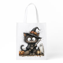 CUTE WHIMSICAL HALLOWEEN THEMED KITTY CAT