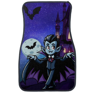 Cute, whimsical Halloween vampire Car Floor Mat