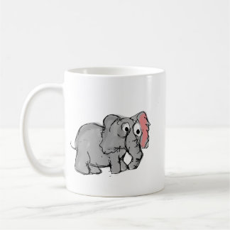 Cute Whimsical Hand-Drawn Elephant Illustration Coffee Mug
