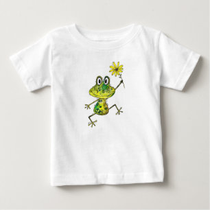 Cute Whimsical Happy Frog Baby T-Shirt