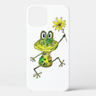 Cute Whimsical Happy Frog iPhone 12 Case
