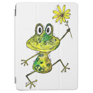 Cute Whimsical Happy Frog iPad Air Cover