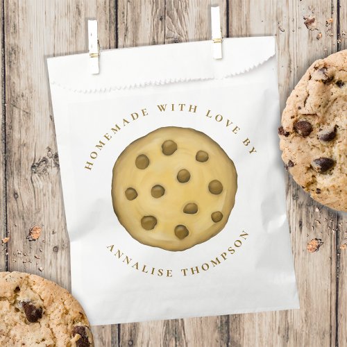 Cute Whimsical Homemade with Love Cookie Favor Bag