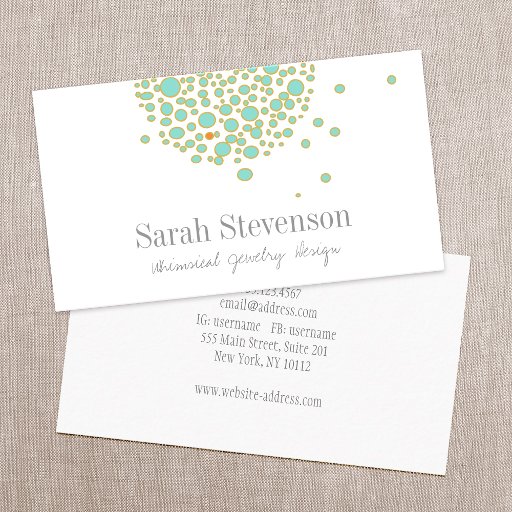 Customizable Whimsical Jewelry Designer Business Card