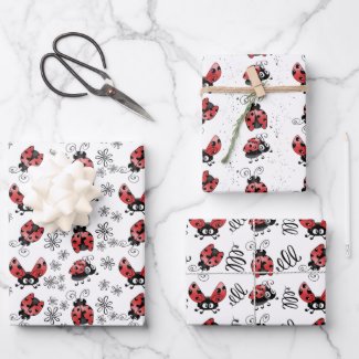 Cute Whimsical Ladybugs
