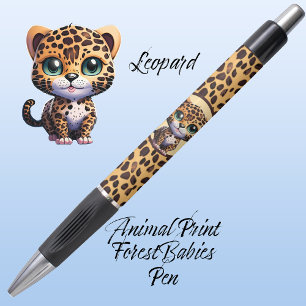 Cute Whimsical Leopard Safari Jungle Animal Print Pen