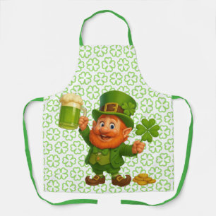 Cute/whimsical leprechaun Saint Patrick's Day  Apron