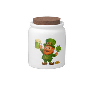 Cute/whimsical leprechaun Saint Patrick's Day Candy Jar