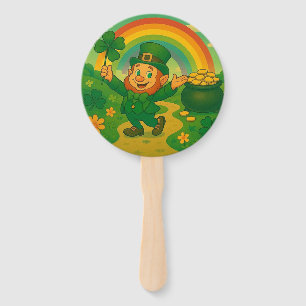 Cute/Whimsical leprechaun Saint Patrick's day Hand Fan