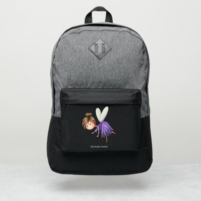 Cute Whimsical Little Fairy Personalized Port Authority® Backpack (Front)