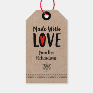 Cute Whimsical Made With Love Gift Tags