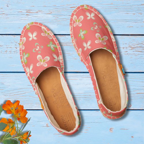 Cute Whimsical Modern Spring Butterflies Espadrilles