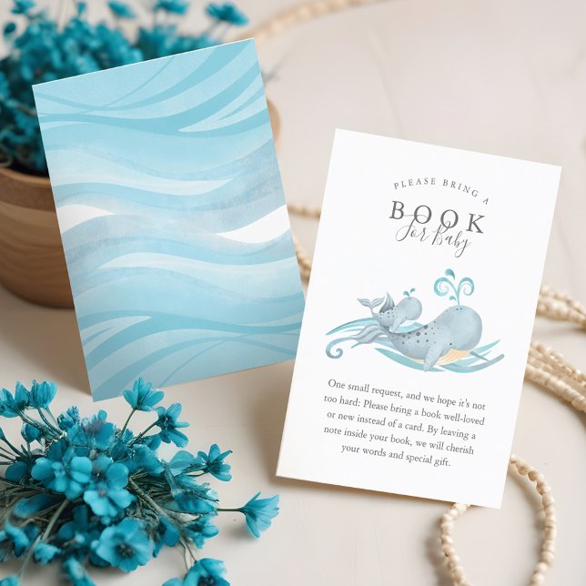Cute Whimsical Mommy & Baby Whale Books For Baby Enclosure Card (Cute Whimsical Mommy & Baby Whale Books For Baby Enclosure Card)
