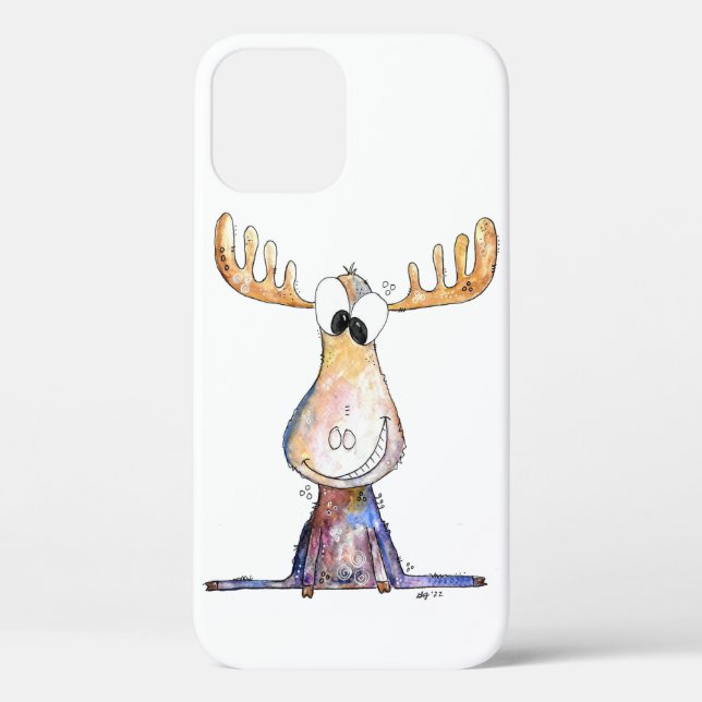 Cute Whimsical Moose Case-Mate iPhone Case (Back)