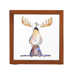 Cute Whimsical Moose Desk Organizer