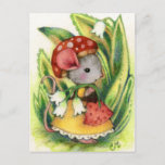 Cute Whimsical Mouse Fantasy Art Postcard