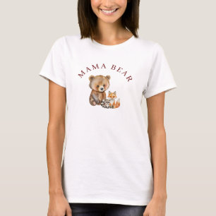Cute Whimsical Neutral Woodland Animal Baby Shower T-Shirt