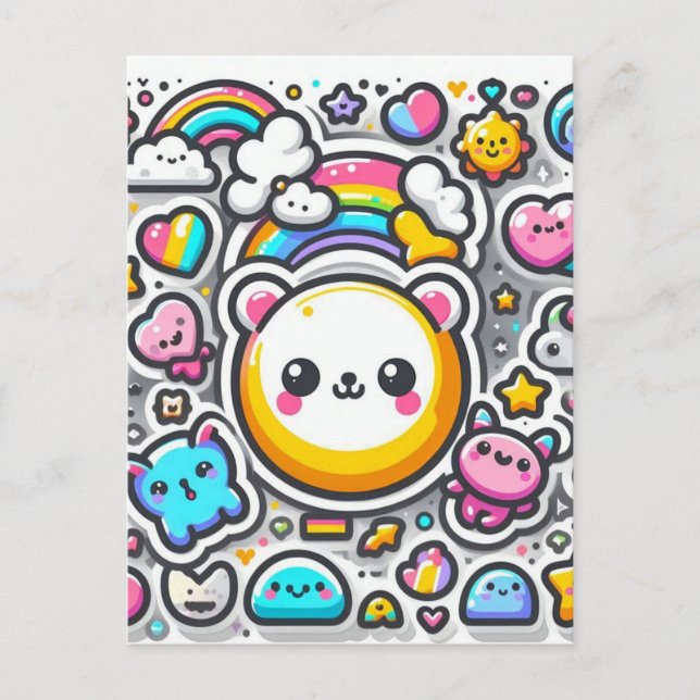 Cute whimsical postcard  (Front)